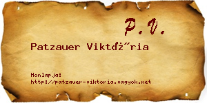 Patzauer Viktória névjegykártya